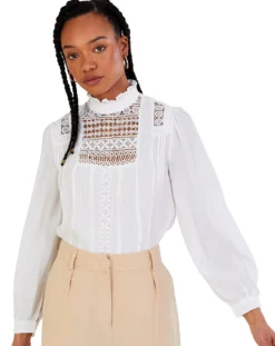 Monsoon Rachel Lace Victoriana Top -Cheap Vextalia Store jr445 54261146 2