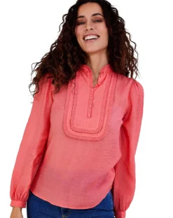 Monsoon Liz Textured Bib Plain Blouse 6 Monsoon Liz Textured Bib Plain Blouse -Cheap Vextalia Store jr450 54261834 2