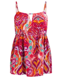 Monsoon Ikat Paisley Print Cut-Out Cami