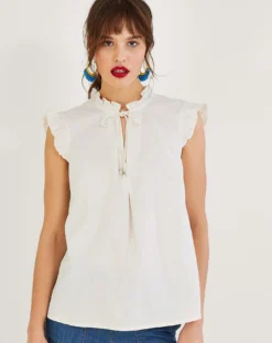 Monsoon Lydie Frill Tank Top