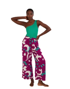 Monsoon Brushstroke Wide Leg Trousers -Cheap Vextalia Store jr822 54158547 1