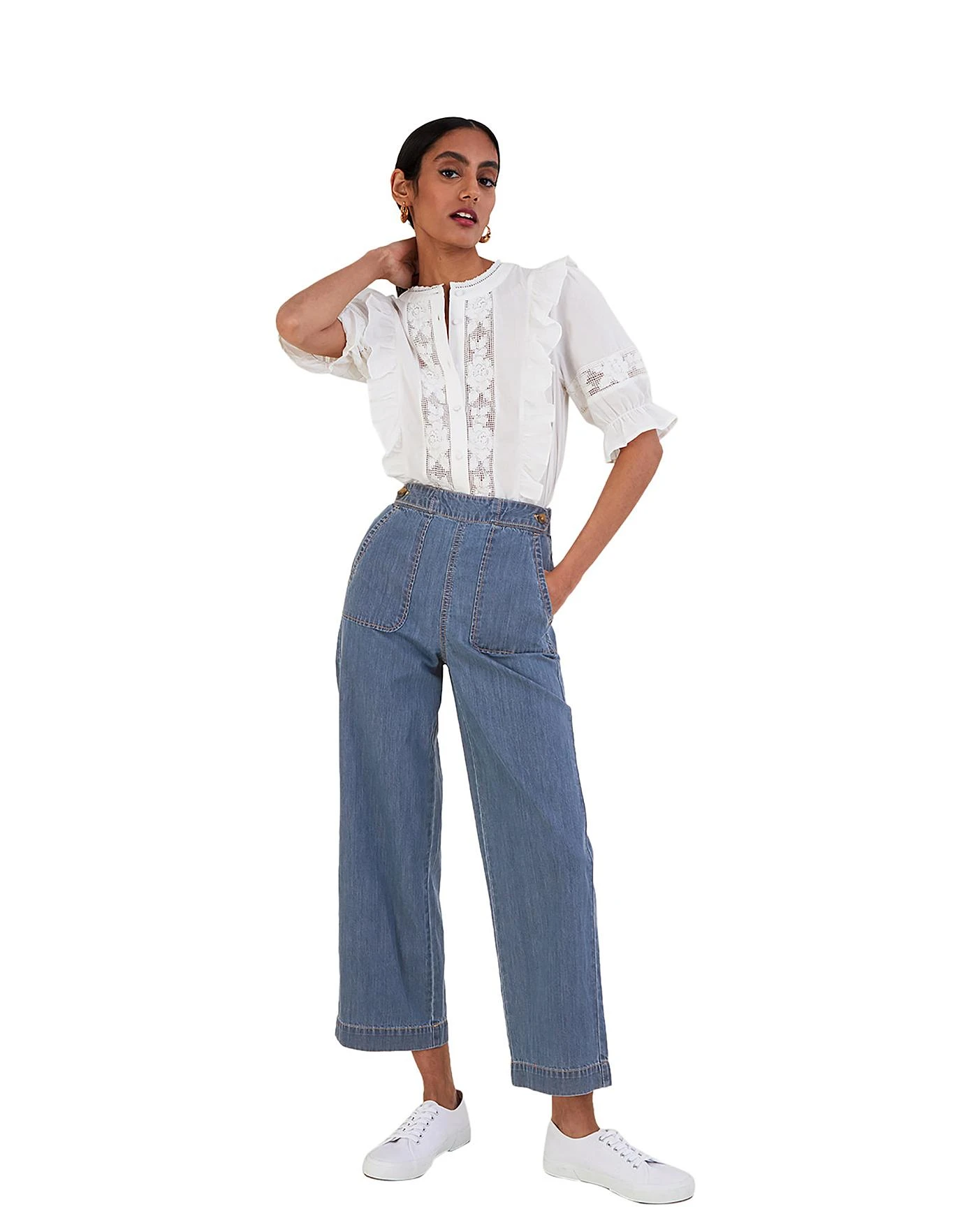 Monsoon Annette Crochet Trim Blouse 1 Monsoon Annette Crochet Trim Blouse