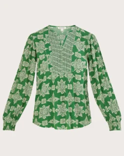 Monsoon Fernandia Pleated Geometric Top