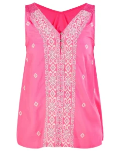 Monsoon Embroidered Wide Strap Vest Top