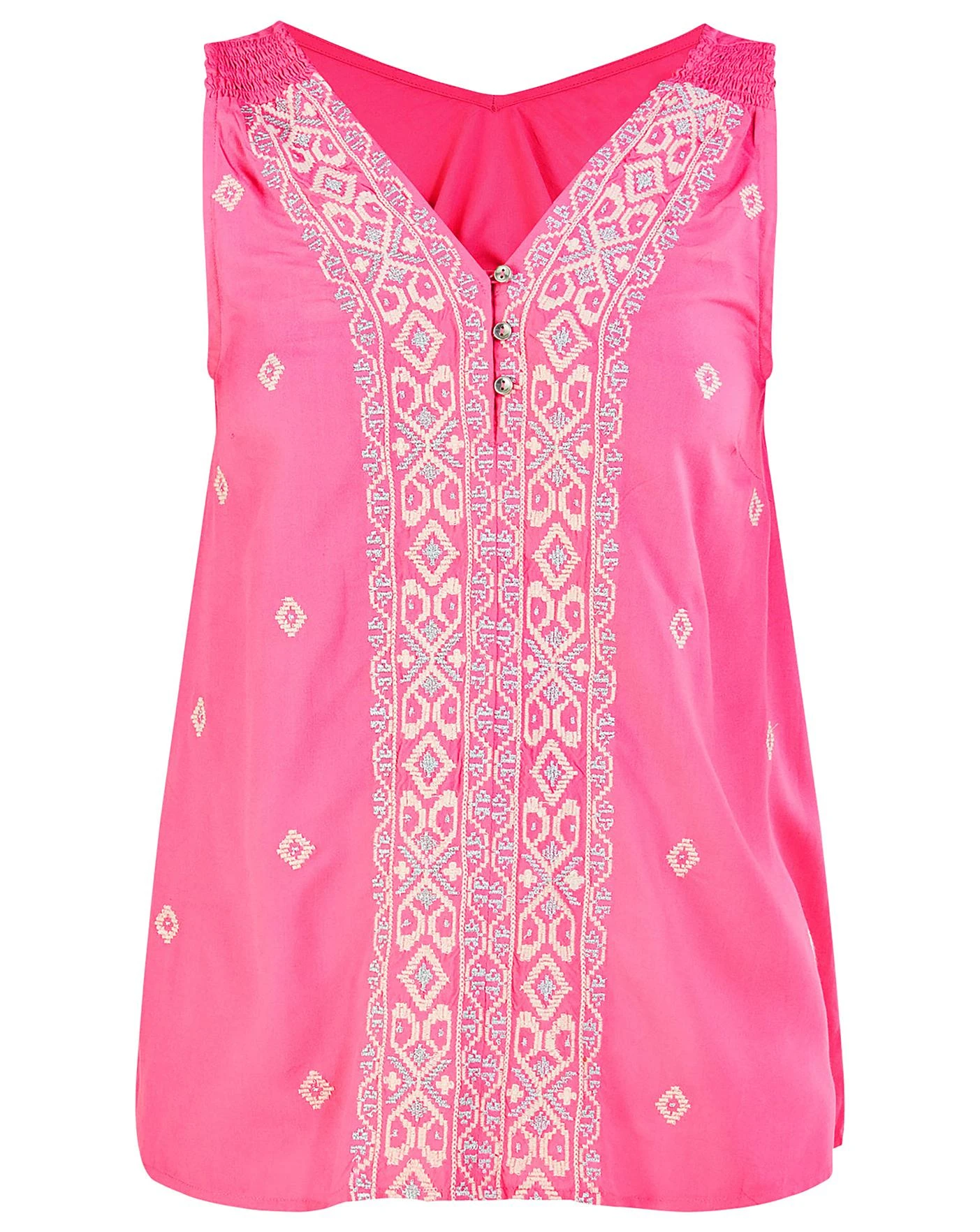 Monsoon Embroidered Wide Strap Vest Top 1 Monsoon Embroidered Wide Strap Vest Top
