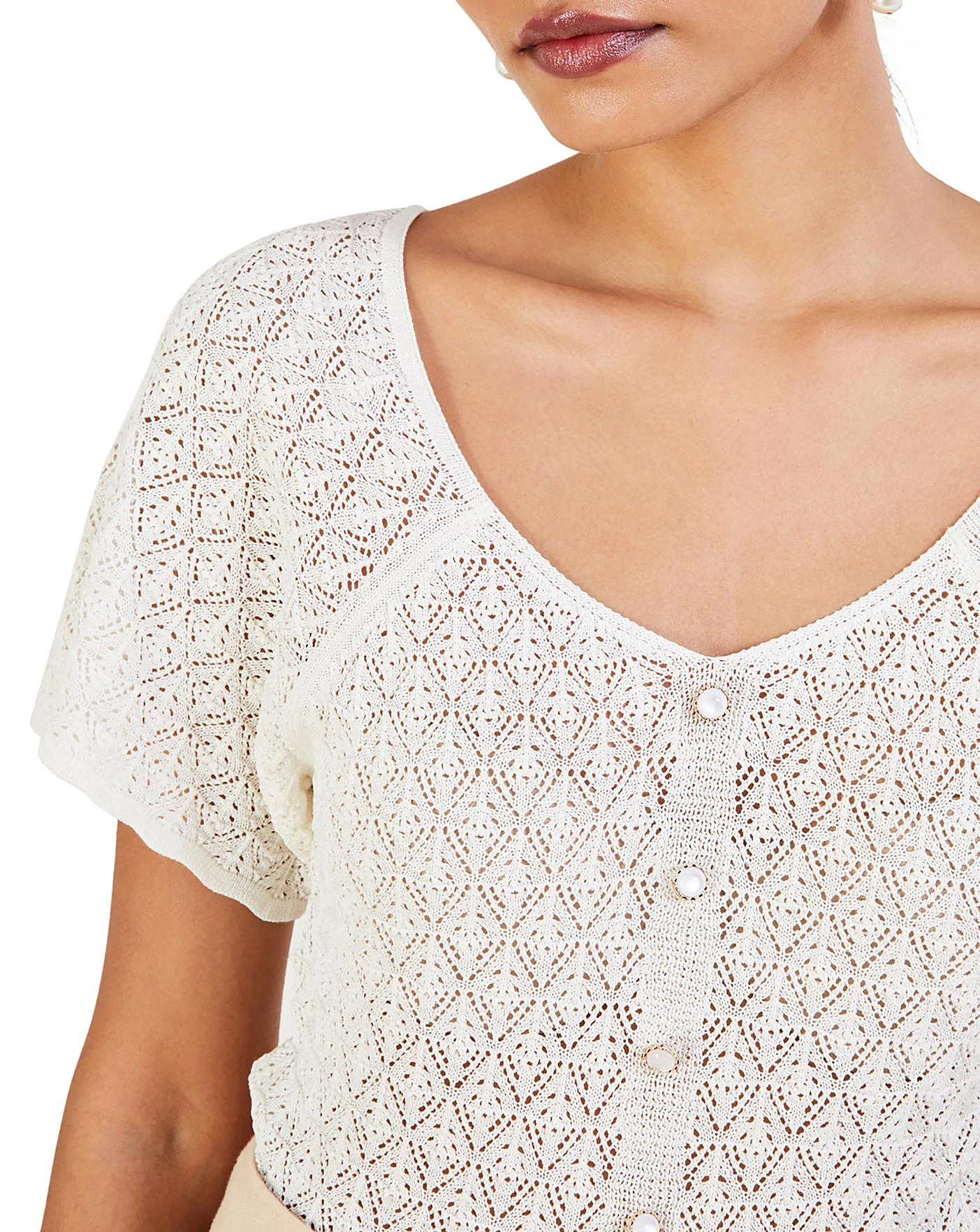 Monsoon Angel Sleeve Pointelle Top 4 Monsoon Angel Sleeve Pointelle Top - Image 4