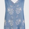 Monsoon Embroidered Denim Tank Top