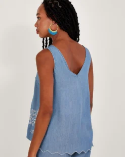 Monsoon Embroidered Denim Tank Top -Cheap Vextalia Store ru405 54299239 4
