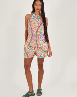 Monsoon Mosaic Print Halter Cami Top -Cheap Vextalia Store ru493 54306810 1