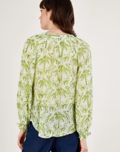 Monsoon Oriana Metallic Palm Blouse 6 Monsoon Oriana Metallic Palm Blouse -Cheap Vextalia Store ru555 54276646 2