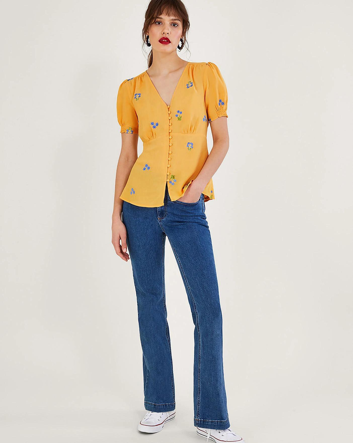 Monsoon Ollie Embroidered Tea Top 2 Monsoon Ollie Embroidered Tea Top - Image 2