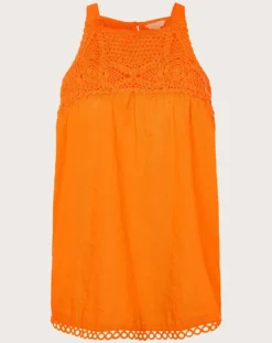 Monsoon Crochet Neckline Halter Top