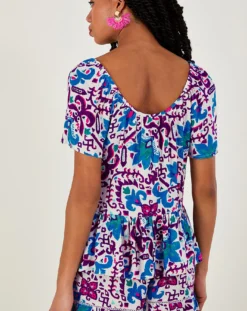 Monsoon Fire Flower Short Sleeve Top -Cheap Vextalia Store uj166 54315302 4