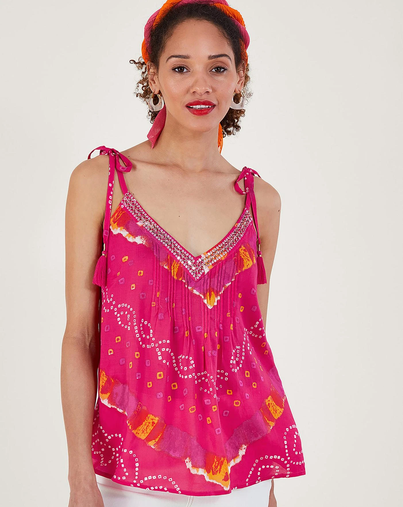 Monsoon Bandhani Dye Cami Top 2 Monsoon Bandhani Dye Cami Top - Image 2