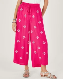 Monsoon Embroidered Motif Wide Trousers -Cheap Vextalia Store uj279 54315010 2