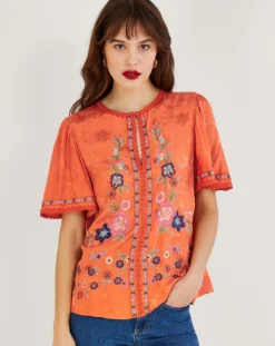 Monsoon Odelia Embroidered Floral Top -Cheap Vextalia Store uj324 54282615 2