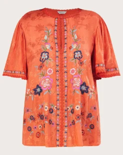 Monsoon Odelia Embroidered Floral Top