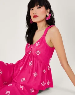 Monsoon Motif Embroidered Cami -Cheap Vextalia Store uj325 54306110 2