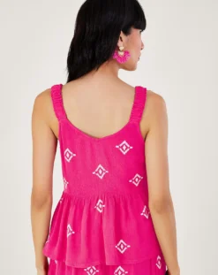 Monsoon Motif Embroidered Cami -Cheap Vextalia Store uj325 54306110 4