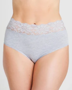 5 Pack Marl Lace Top Full Fit Briefs -Cheap Vextalia Store v01za562954w