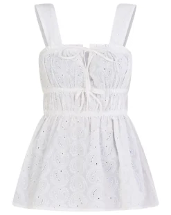 Monsoon Broderie Wide Strap Cami Top