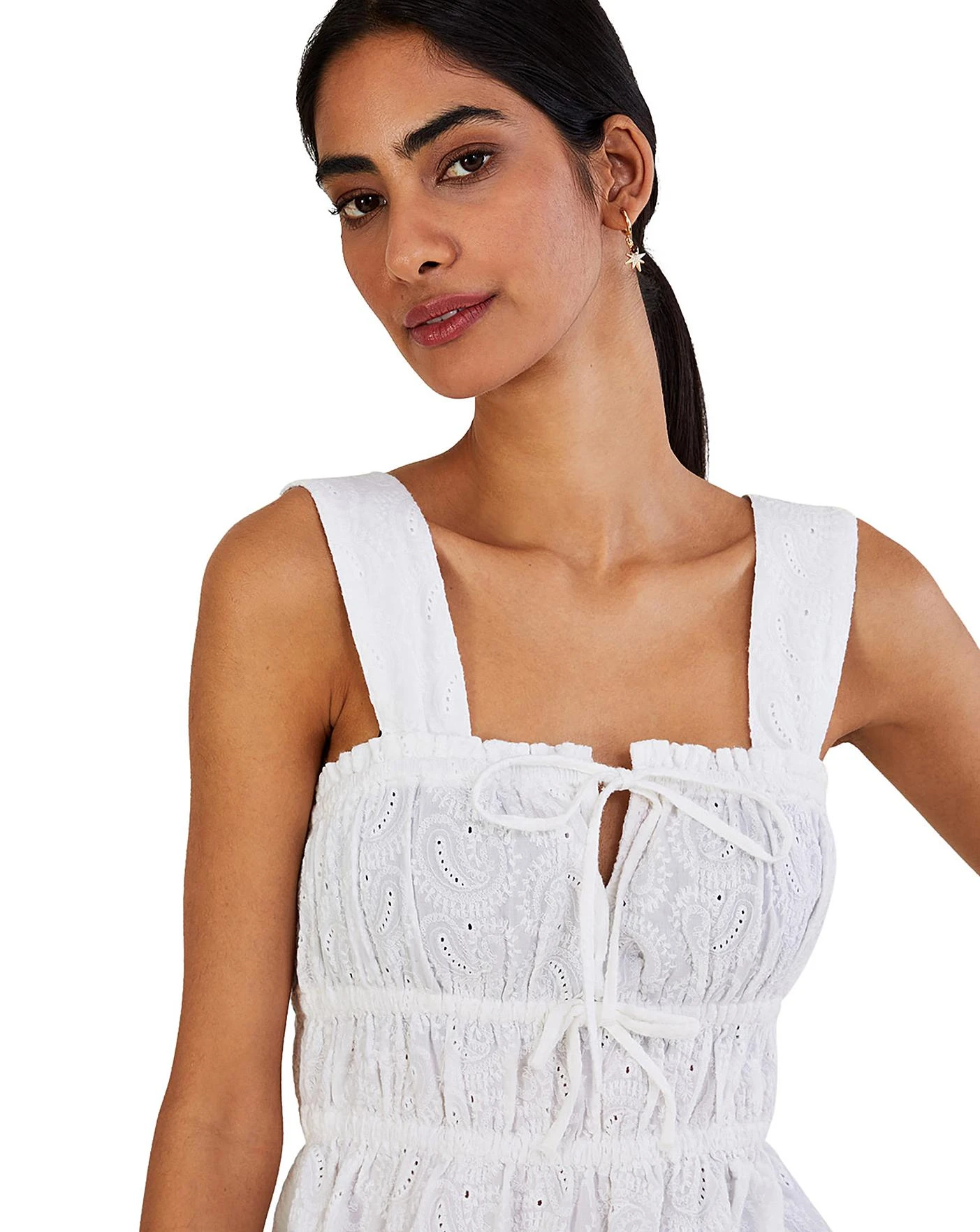 Monsoon Broderie Wide Strap Cami Top 4 Monsoon Broderie Wide Strap Cami Top - Image 4