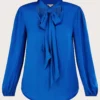 Monsoon Katie Satin Pussybow Blouse