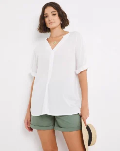 Short Sleeve Crinkle Top 7 Short Sleeve Crinkle Top -Cheap Vextalia Store w01ch353732w