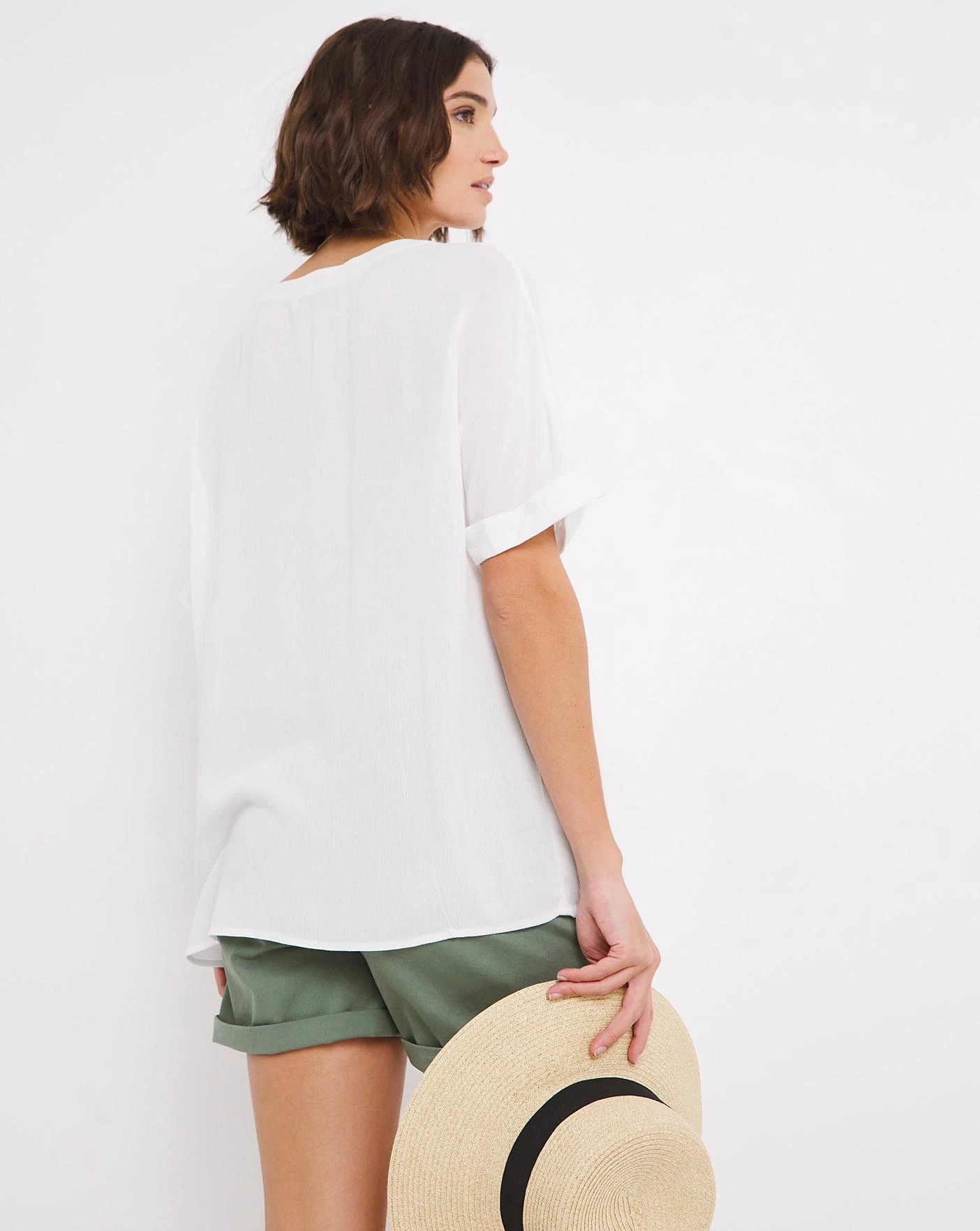 Short Sleeve Crinkle Top 2 Short Sleeve Crinkle Top - Image 2