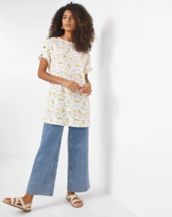 Longline Boxy Top With Mock Horn Buttons -Cheap Vextalia Store w01ch702744w