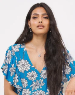 Crinkle Frill Sleeve Top -Cheap Vextalia Store w01ch719744w