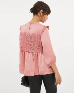 Joanna Hope Lace Insert Blouse -Cheap Vextalia Store w01mn052728w