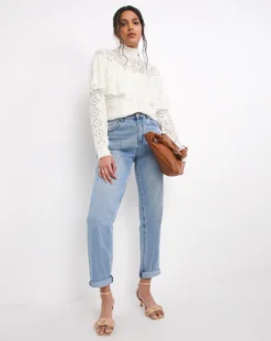 Cutwork Blouse -Cheap Vextalia Store w01mn628738w