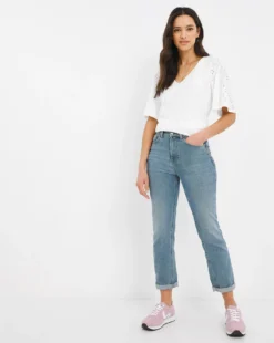 Stretch Jersey Broderie Top -Cheap Vextalia Store w01vg560738w