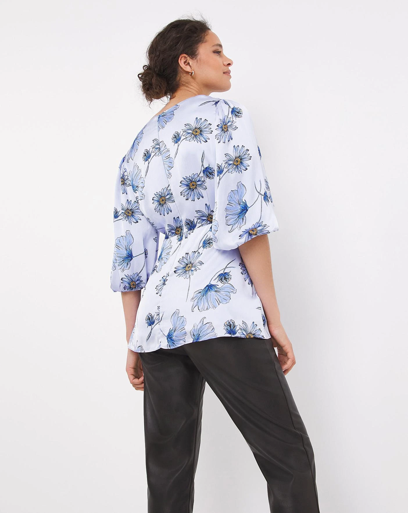 Joanna Hope Satin Print Blouse 4 Joanna Hope Satin Print Blouse - Image 4