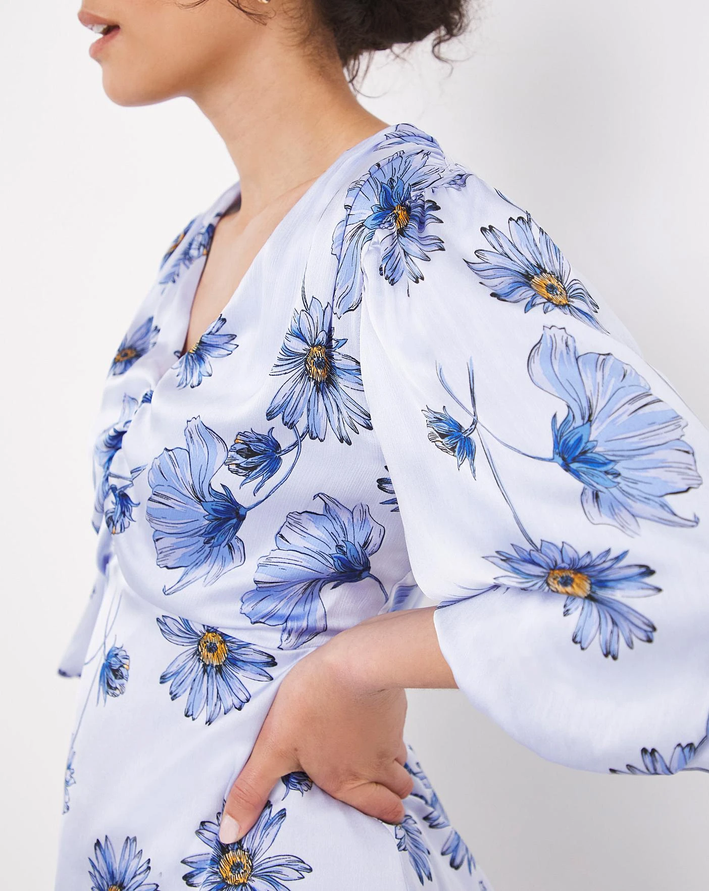 Joanna Hope Satin Print Blouse 3 Joanna Hope Satin Print Blouse - Image 3