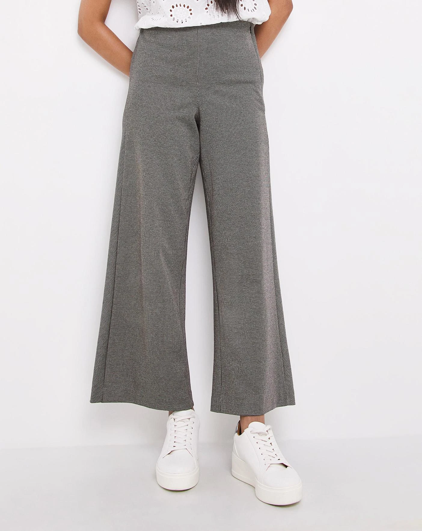 Gingham Wide Leg Trousers 3 Gingham Wide Leg Trousers - Image 3