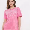 Julipa Embroidered Stripe T-Shirt