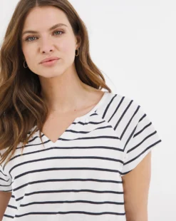 Julipa Notch Neck Grown On Sleeve Top -Cheap Vextalia Store w07zz912749w