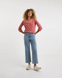 Embroidered Insert Ladder Trim Top -Cheap Vextalia Store x01ai806733w