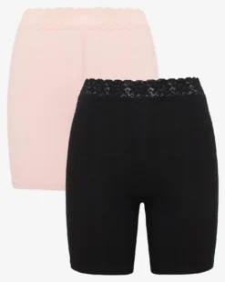 2 Pack Lace Trim Cotton Comfort Shorts -Cheap Vextalia Store x01bb575953s