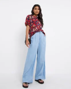 Multi Floral Longline Boxy Top