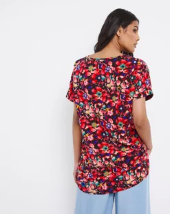 Multi Floral Longline Boxy Top 7 Multi Floral Longline Boxy Top -Cheap Vextalia Store x01bm262729w