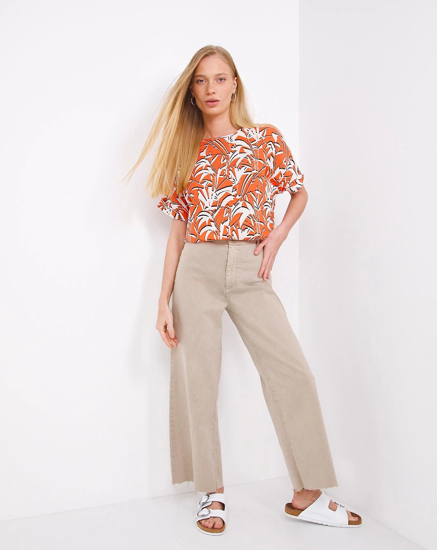 Red Tropical Longline Boxy Top 4 Red Tropical Longline Boxy Top - Image 4