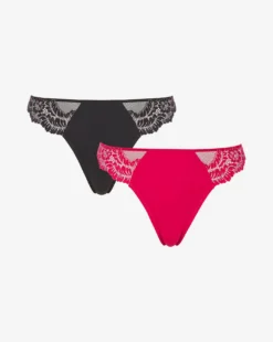 Everyday 2 Pack Lace Midi Briefs -Cheap Vextalia Store x01cm550951s