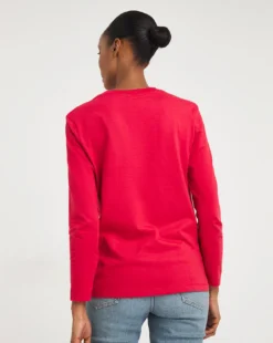 Basic Crew Neck Long Sleeve T-Shirt -Cheap Vextalia Store x01fz413707w