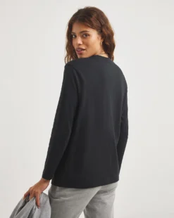 Basic Crew Neck Long Sleeve T-Shirt -Cheap Vextalia Store x01fz661743w