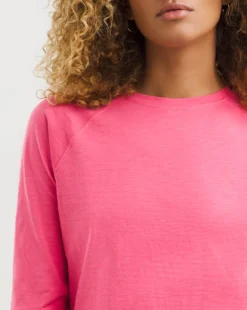 Pink Cotton Slub Raglan Sleeve Top -Cheap Vextalia Store x01fz820748w