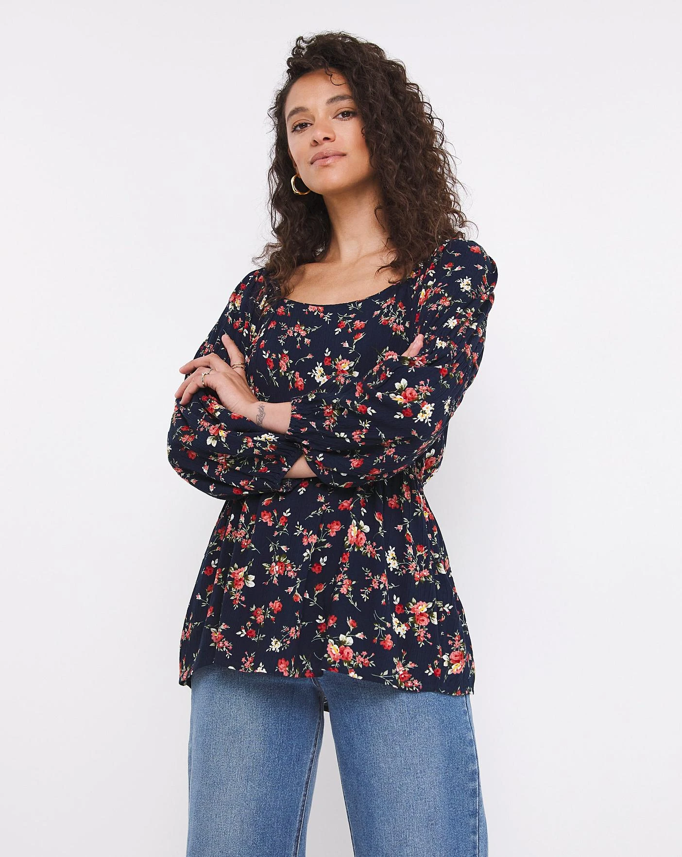 Joe Browns Ditsy Navy Blouse 1 Joe Browns Ditsy Navy Blouse