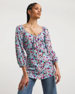 Joe Browns Floral Tie Detail Top